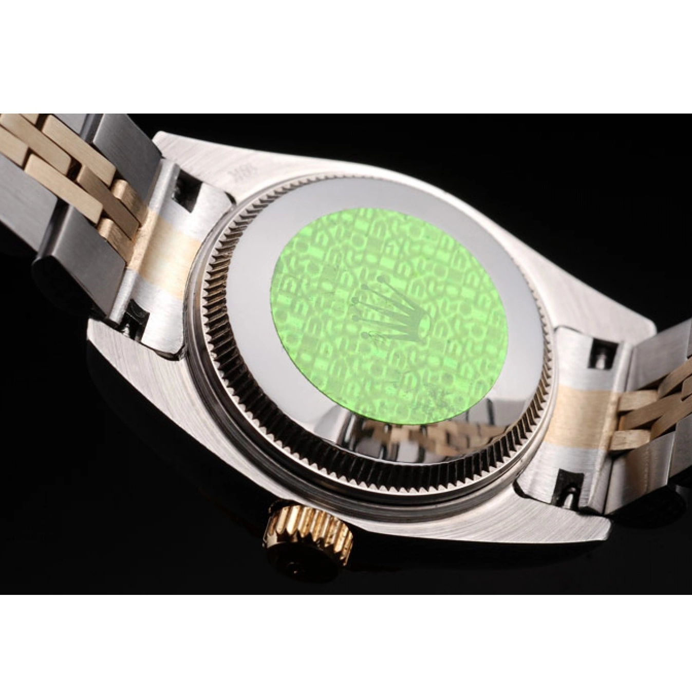 Aaa replica watch Yellow Datejust Plated Two 98079 Steel Rolex Tone Stainless Gold 0708